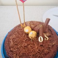 A picture of Homemade chocolate cake.