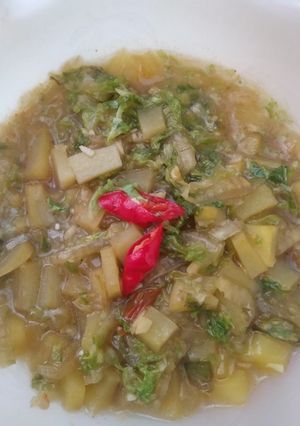 Foto resep Cah Sawang (Sawi-Kentang)