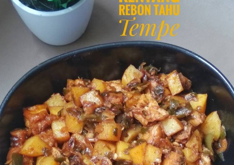 Resep Tumis Cabe Hijau Kentang Rebon Tahu Tempe, Enak