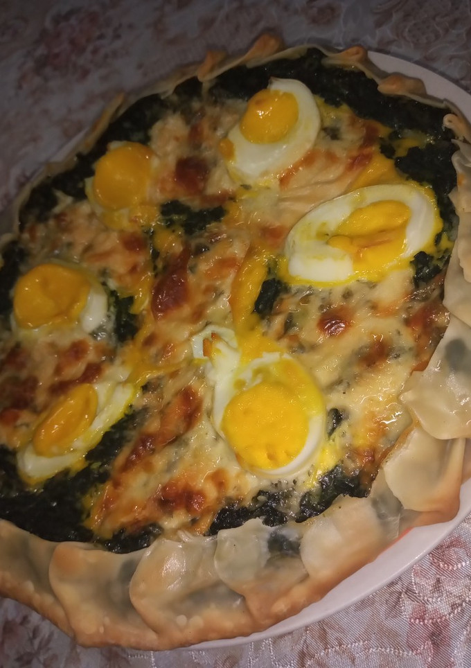 Una foto de Tarta de Espinaca con Salsa Blanca