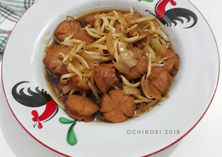 Bagaimana Menyiapkan 19.Sosis Tauge Saus Tiram Anti Gagal