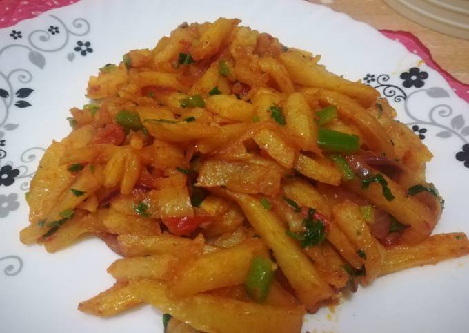 Orange flavoured chips masala