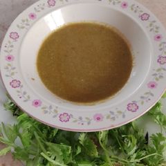 A picture of Tasty coconut coriander dip sauce.