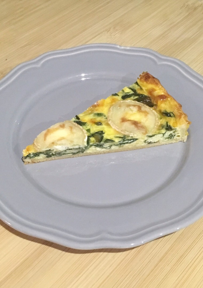 Una foto de Quiche de espinacas y queso de cabra
