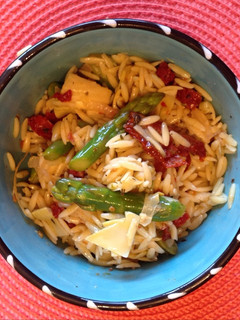 A picture of Orzo Asparagus Salad.