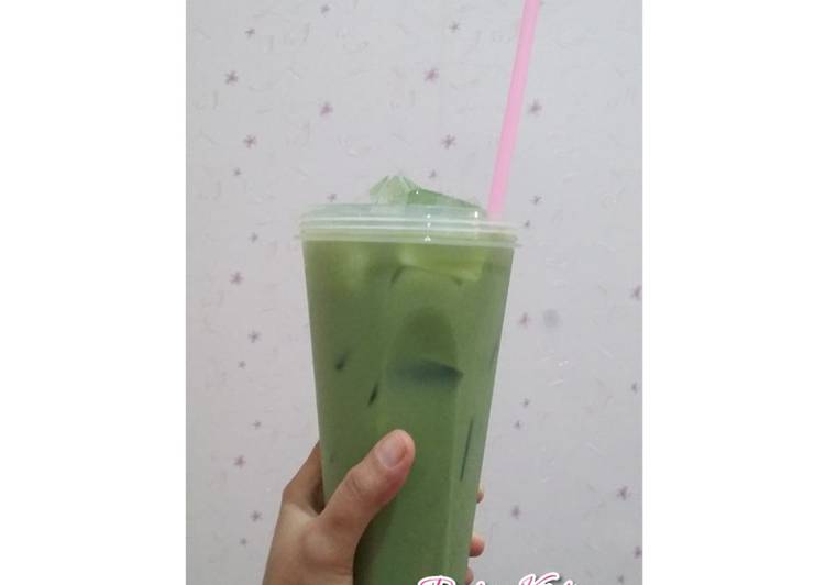 Homemade Iced Green Tea Latte