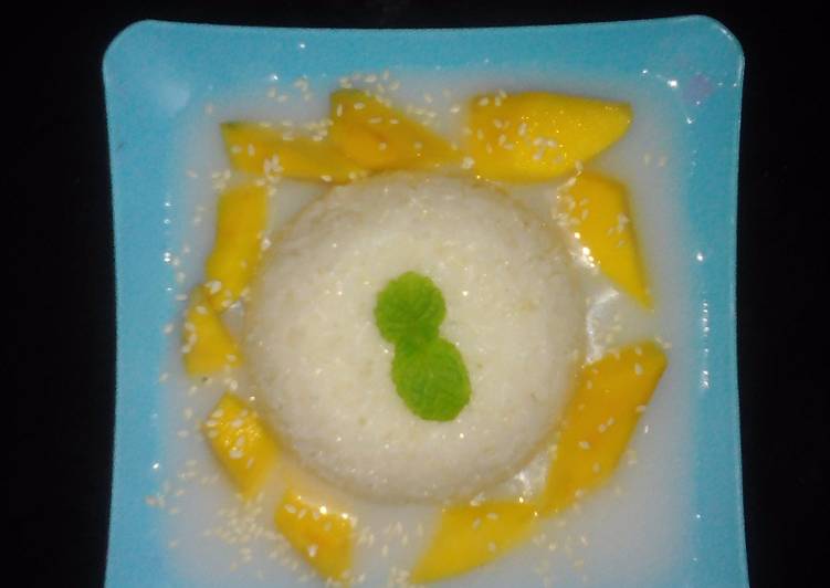 Resep Manggo sticky rice (metode seperti masak ketan lemper), Sempurna