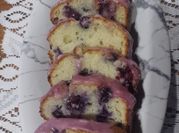 Una foto de budin de yogurt y blueberry