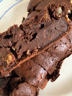 Une photo de Brownie allégé à la compote de pomme