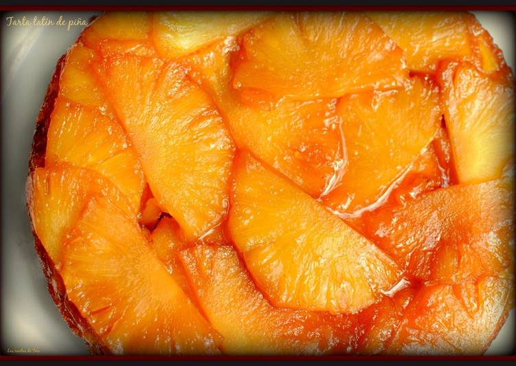 Tarta tatín de piña