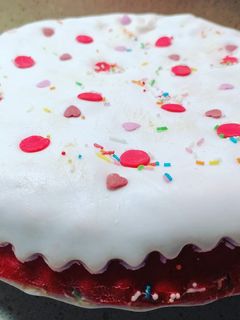 Una foto de Bizcocho con fondant