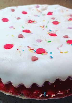 Una foto de Bizcocho con fondant
