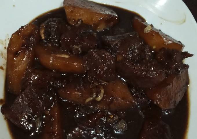 Resep # jelajah resep rumahan. Semur daging + kentang Anti Gagal