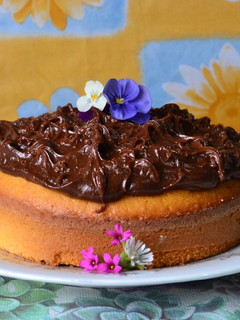 Una foto de Torta de limón con cubierta de chocolate y dulce de leche🍰
