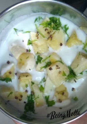 A picture of Banana Raita.