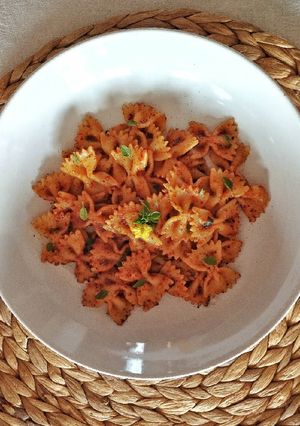 Foto di Pasta veloce con polvere di pomodoro, ricetta del riciclo 🌷