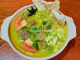 Soto daging kuah santan gurih dan Nikmat kuahnya bikin nasi nambah terus 🤭