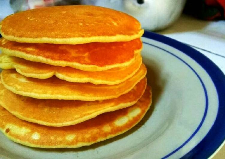 Cara memasak Pancake no telur no mixer ala inay  yang Sedap