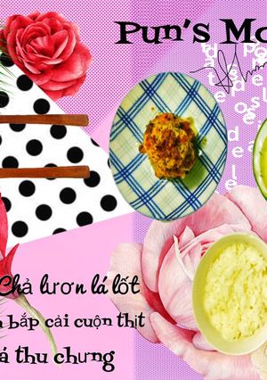 Hình của món ChẢ lươn lá lốtCanh bắp cải cuộn thịt.