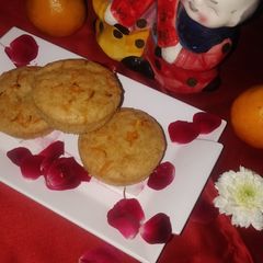 A picture of Eggless Whole wheat orange muffin.