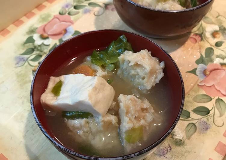 Cara Gampang Membuat Sup Baso Ayam Enoki plus Tahu 🍲 yang Enak