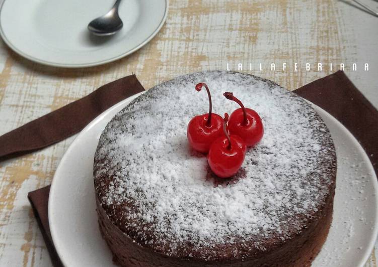Proses memasak 24.Bolu kukus pisang coklat Anti Gagal