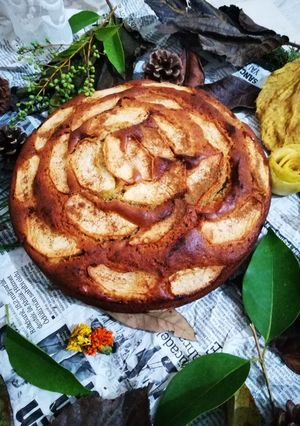 عکسی از دستور کیک سيب ودارچين...