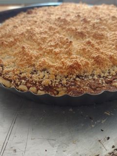 Una foto de Tarta de dulce de leche y coco