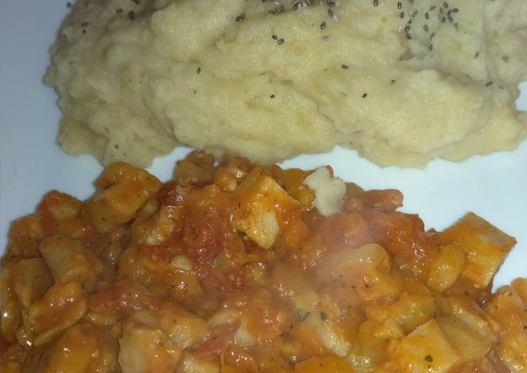 Puré de patata y heura ✌️