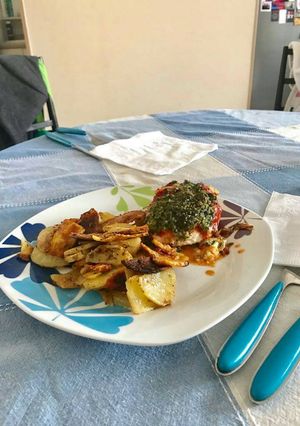 Una foto de Pechuga de pollo rellena