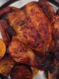 Pollo horneado al limón y romero