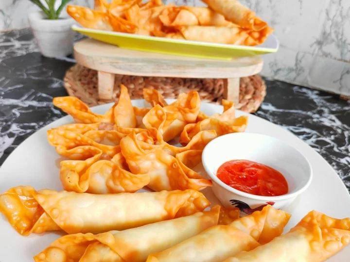 Langkah Gampang Menyiapkan Resep  Pangsit Goreng Udang Ayam yang Sempurna, Bikin Ketagihan