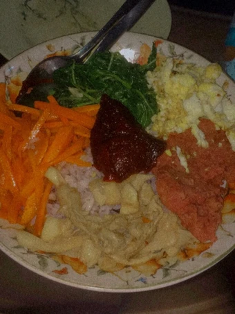 Easy Ways Prepare Recipes BIBIMBAP 비빔밤 sederhana simple 8 bahan the Can Spoil the Tongue So Delicious.