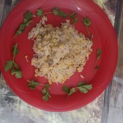 A picture of Rice with chana daal.