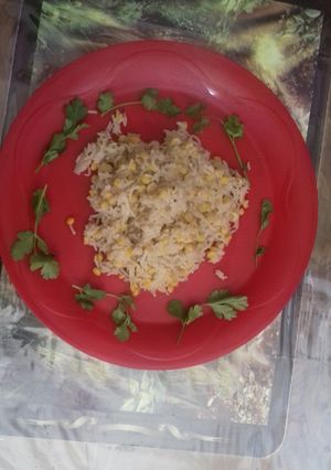 A picture of Rice with chana daal.