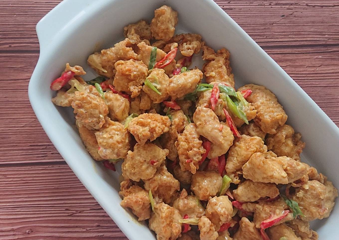 Kakap Crispy Saus Telur Asin