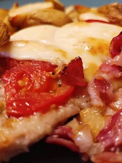 Baconos sajtos sertéskaraj recept fotója