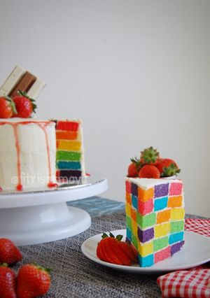 Foto resep Rainbow Checkerboard   Cake