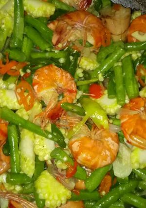 Foto resep Udang sayuran saus tiram expresss