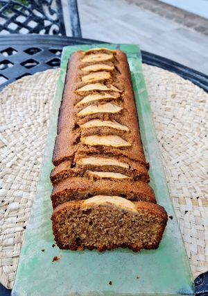 Una foto de Budín integral de manzana