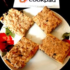 A picture of My Salmon Spread on Toast. 👍.