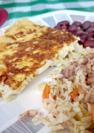 Una foto de Tortilla de coliflor