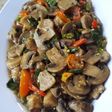 Tumis jamur kancing pedas