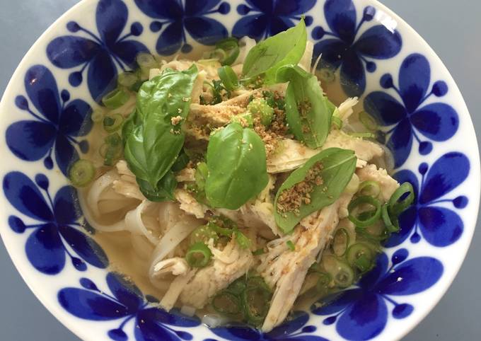 Step-by-Step Guide to Prepare Super Quick Homemade Turkey Pho, Vietnamese rice noodles, Gluten Free
