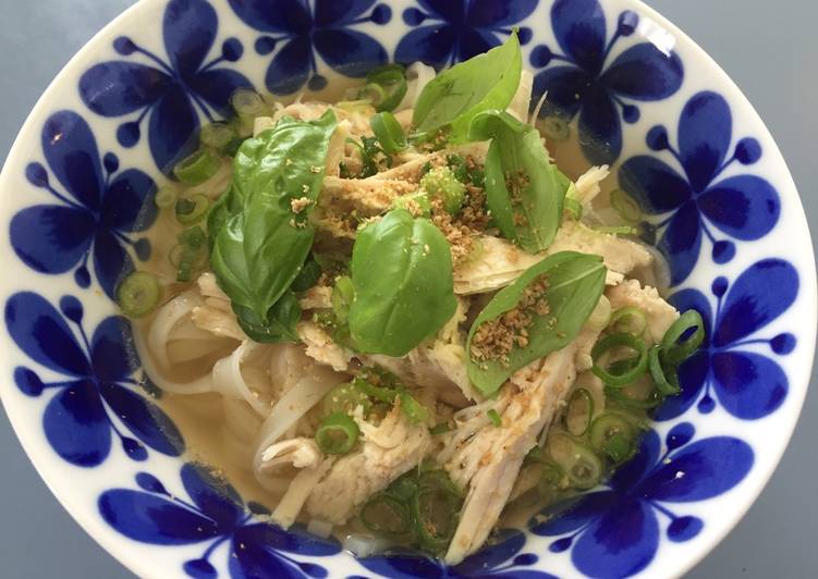 Turkey Pho, Vietnamese rice noodles, Gluten Free