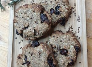Une photo de 🍪Cookies aux cranberries lin sarrasin