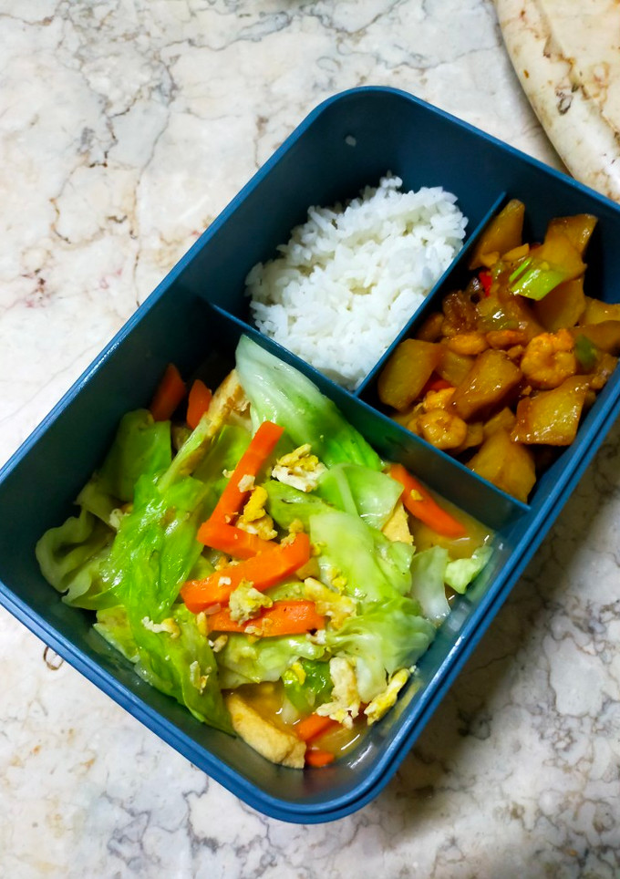 Foto resep 016. #bekalkerja : Kentang Udang Kecap