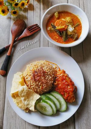 Gambar Nasi Beriani Ayam Sambal Merah