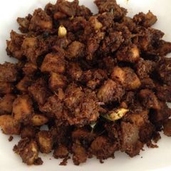 A picture of Kerala style Pork Fry.