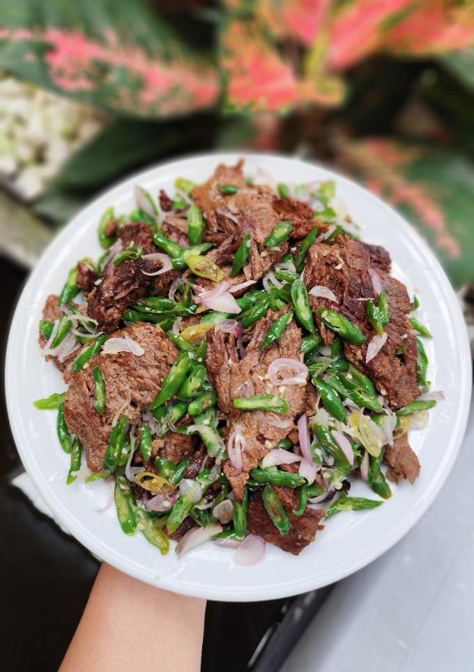 Foto resep 498. Dendeng Baracik (Dendeng Batokok Cabe Ijo)